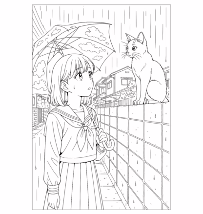 målarböcker anime manga