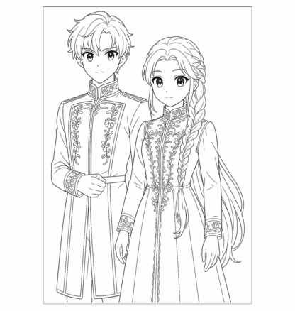 målarbok anime