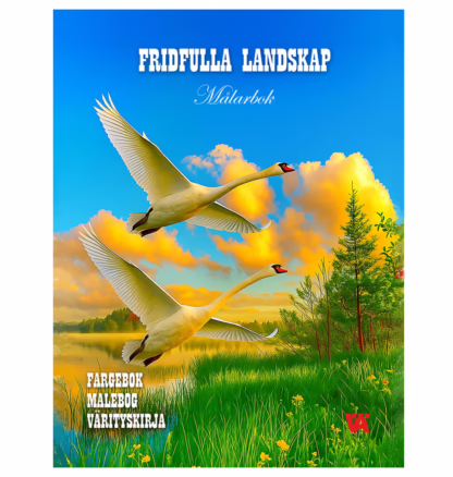 målarbok med landskap