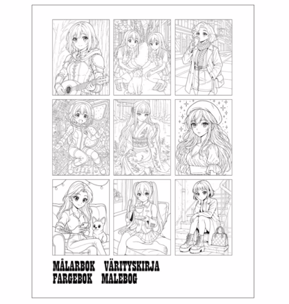 manga målarbok