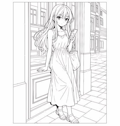 manga målarbok för vuxna