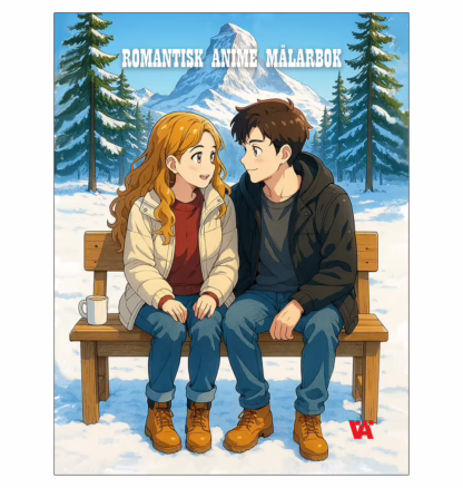 romantisk anime målarbök